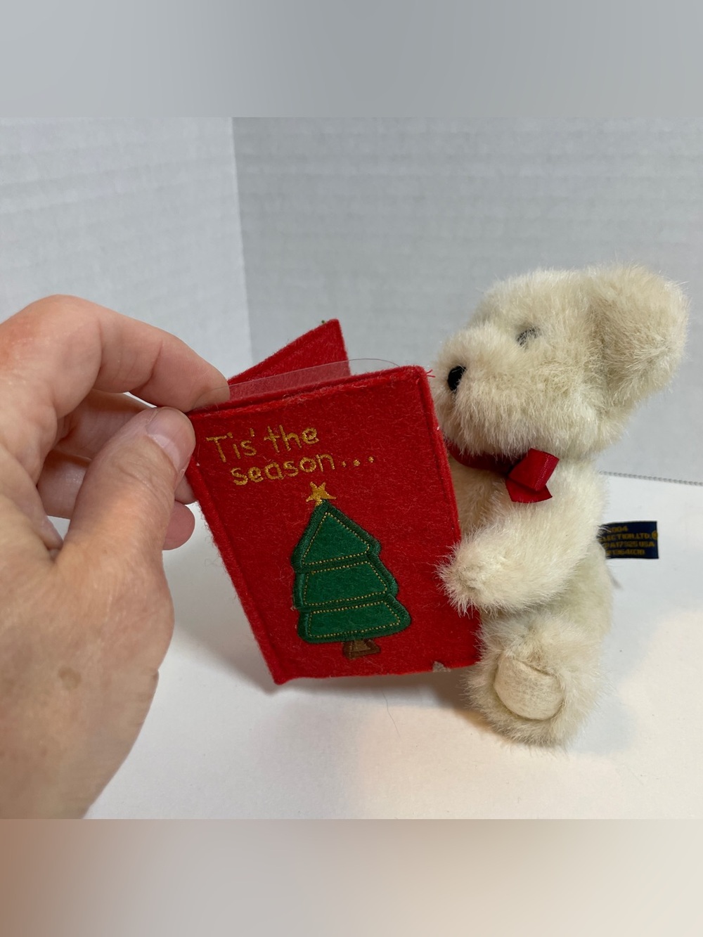 Boyds Bears Bell 6" Wishing You Beary Happy Hollydays Christmas Holiday 1988